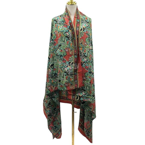 Ben & Lisa La Florentina NWT Multicolor Paisley Print Wrap Scarf Sarong - Picture 2 of 6